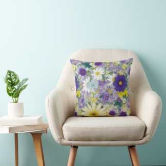 Cojín Decorativo Flores de algodón de bonito