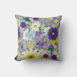 Cojín Decorativo Flores de algodón de bonito