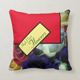 Cojín Decorativo Flores de alto punto