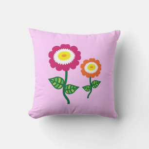 Cojín Decorativo Flores de arte divertidas