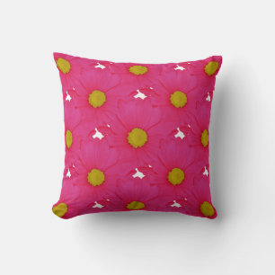 Cojín Decorativo Flores de Aster Pillow Magenta Rosa