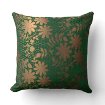 Flores de bronce elegantes en rejilla hexagonal