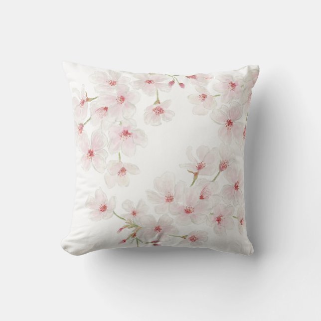 Cojín Decorativo Flores de cerezo (Anverso)