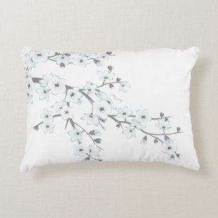 Cojín Decorativo Flores de cerezo blancas para fondo