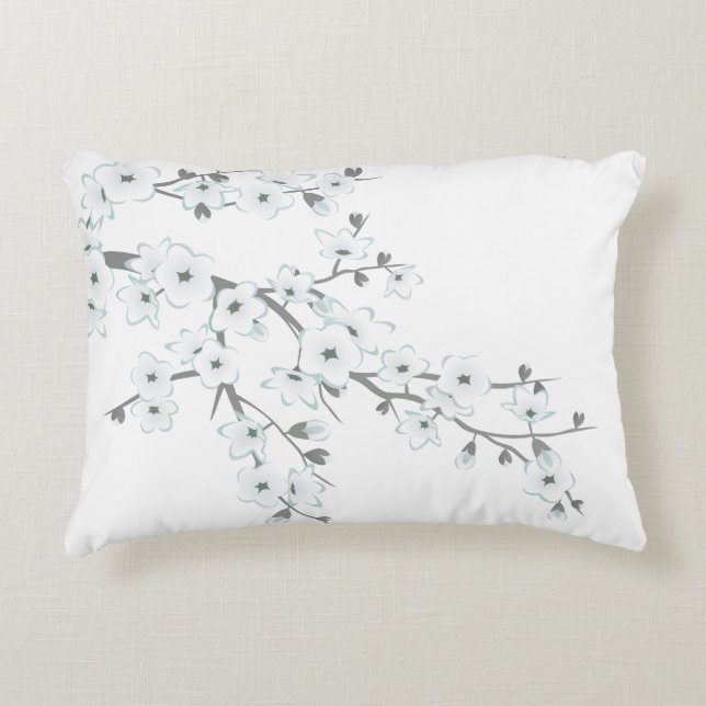 Cojín Decorativo Flores de cerezo blancas para fondo (Anverso)