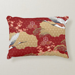 Cojín Decorativo Flores de cerezo de kimono japonesas