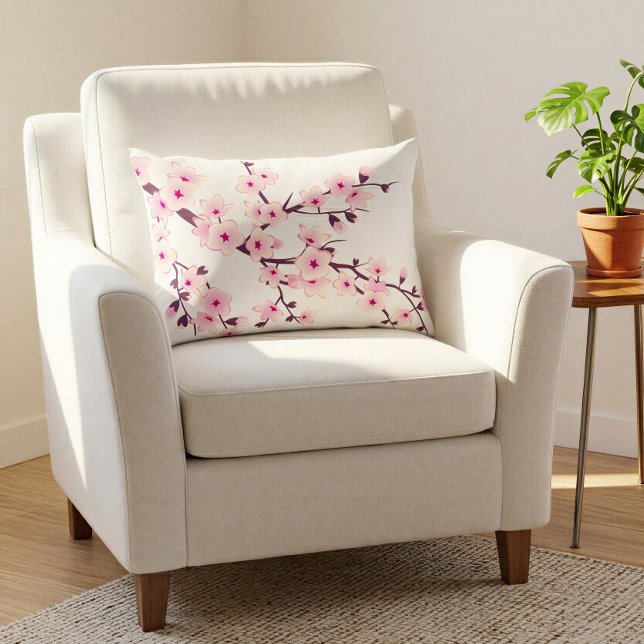 Cojín Decorativo Flores De Cerezo Rosadas Cambian De Fondo (Subido por el creador)