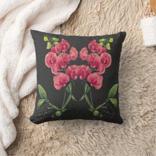 Cojín Decorativo Flores de chícharo dulces rosadas