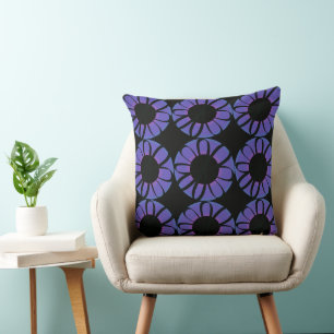 Cojín Decorativo Flores de cinta lilac polvorientas
