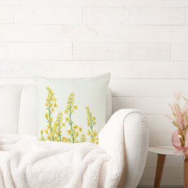 Cojín Decorativo Flores de citrina amarilla moderna