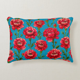 Cojín Decorativo Flores de Clavel