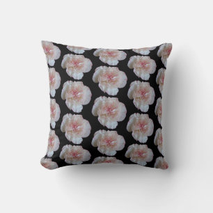 Cojín Decorativo Flores de clavel blanco rosado