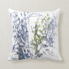 Cojín Decorativo Flores de color azul