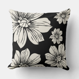 Cojín Decorativo Flores de color crema