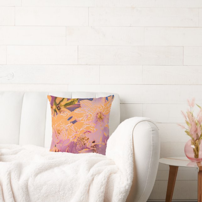 Cojín Decorativo Flores de colores (Sofá)