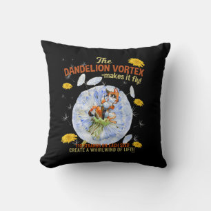 Cojín Decorativo Flores de Dandelion - Datos de semillas de la cien