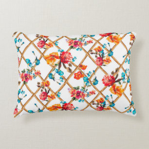 Cojín Decorativo flores de diseño de tela de moda, aceite, pintura,