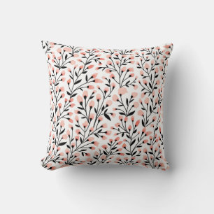 Cojín Decorativo Flores de Doodle: Coral Floral Seamless.