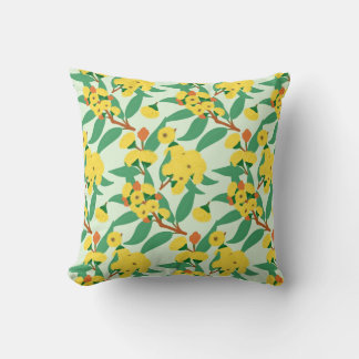 Cojín Decorativo Flores de eucalipto amarillo