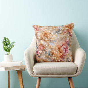 Cojín Decorativo Flores de Fantasía de Lujo