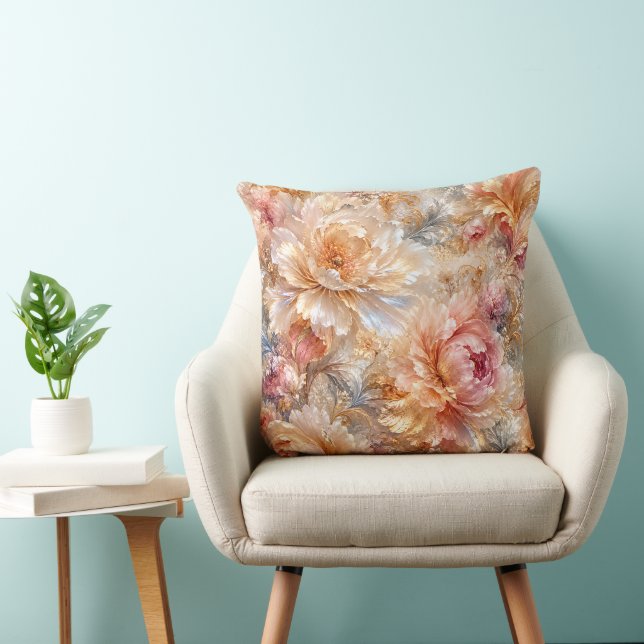 Cojín Decorativo Flores de Fantasía de Lujo (Silla)