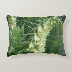 Cojín Decorativo Flores de Foxglove Blancas Cremosas Añade Tu Foto