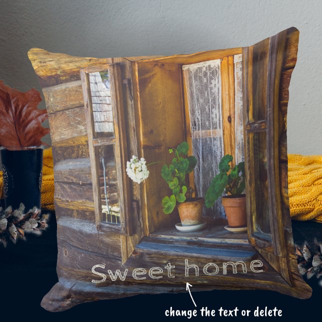 Cojín Decorativo Flores de geranio en la ventana (Subido por el creador)