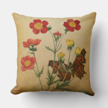 Flores de Geum Rojo y Mariposa