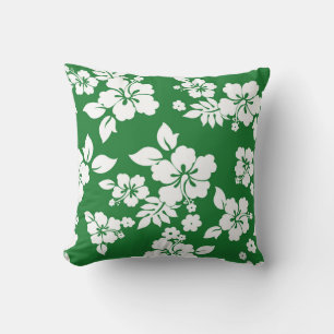 Cojín Decorativo Flores de Hibiscus ilustradas
