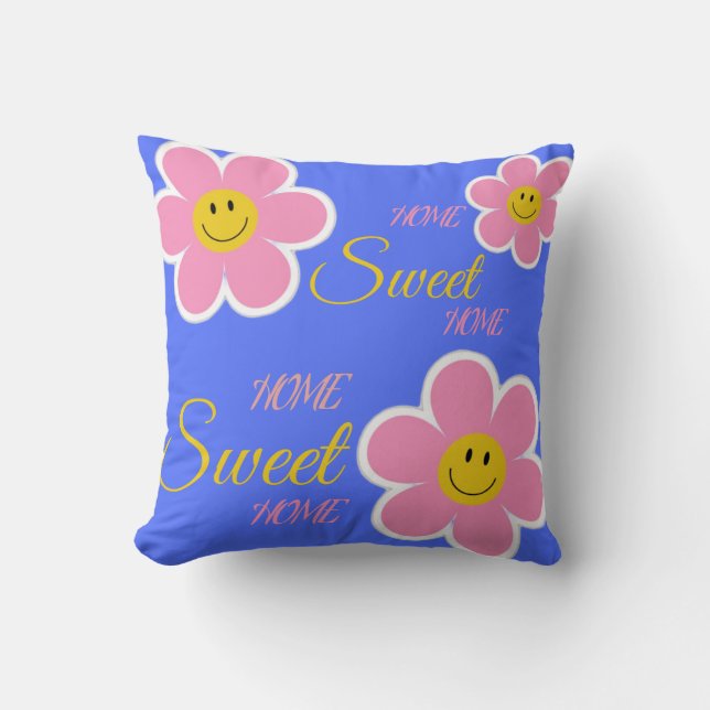 Cojín Decorativo flores de hogar lindas (Anverso)