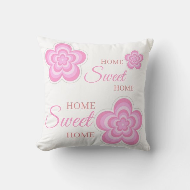 Cojín Decorativo flores de hogar lindas (Anverso)