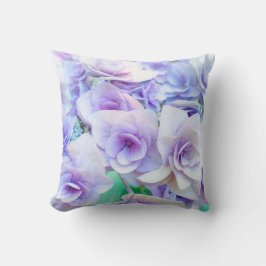 Cojín Decorativo flores de hortensia azules
