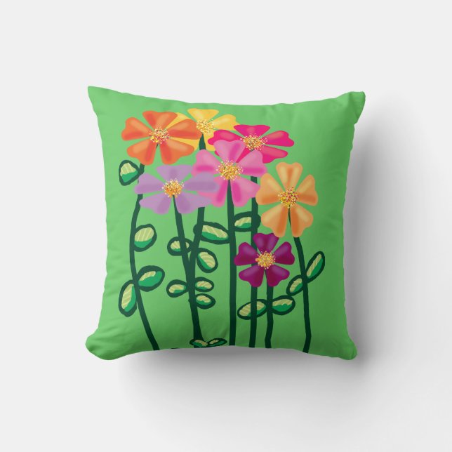 Cojín Decorativo Flores de jardín (Anverso)