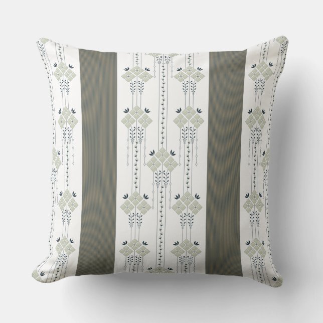 Cojín Decorativo Flores de karo y rizos pequeños (Anverso)