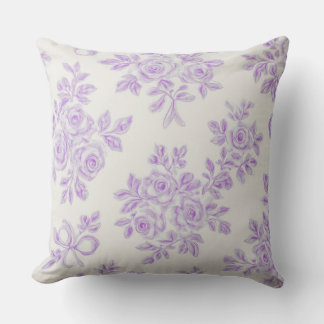 Cojín Decorativo Flores de Kaye y lavanda de verano