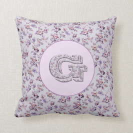 Cojín Decorativo Flores de lujo Monograma G