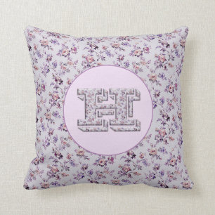 Cojín Decorativo Flores de lujo Monograma H
