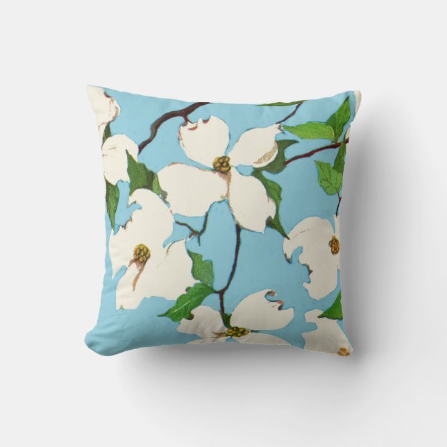 Cojín Decorativo flores de madera de perro (Anverso)