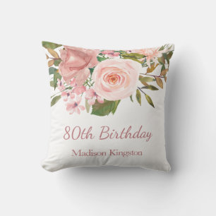 Cojín Decorativo Flores de oro rosa para las mujeres regalo de cump