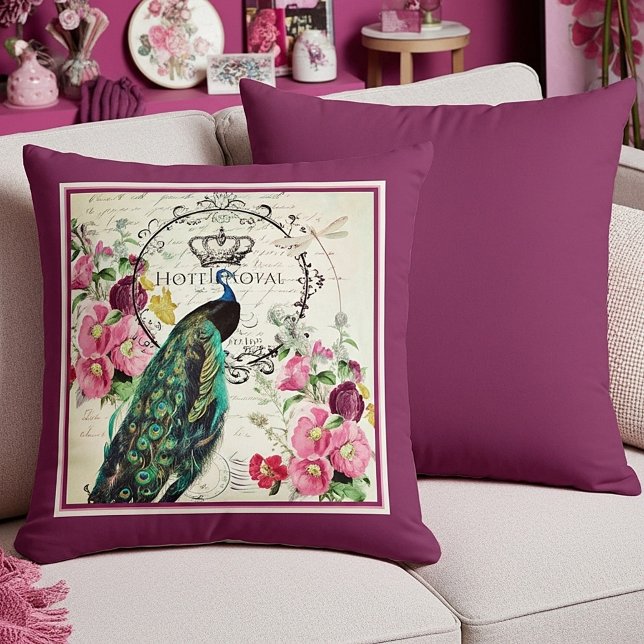 Cojín Decorativo Flores de pavo real y primavera (Subido por el creador)