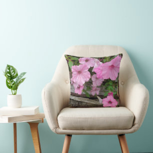 Cojín Decorativo Flores de Petunia rosa