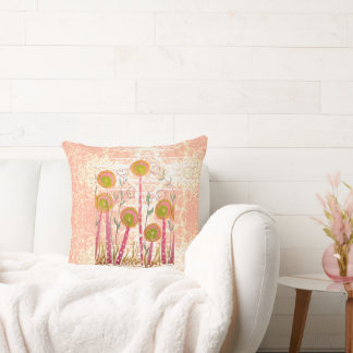 Cojín Decorativo Flores de Piruleta Rosadas