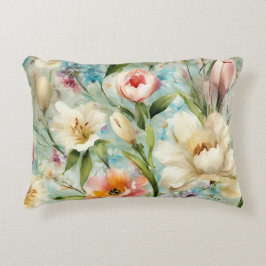 Cojín Decorativo Flores de primavera al estilo del impresionismo