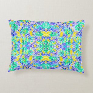 Cojín Decorativo Flores de primavera coloridas y abstractas