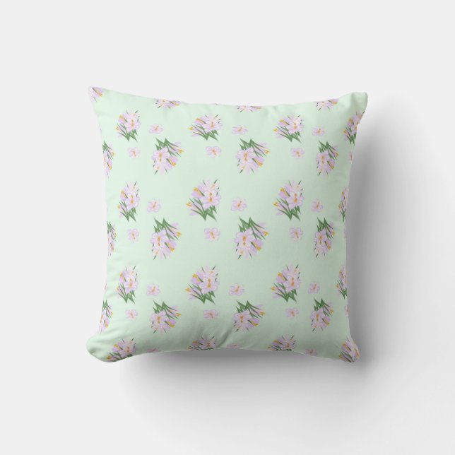 Cojín Decorativo flores de primavera crocus (Anverso)