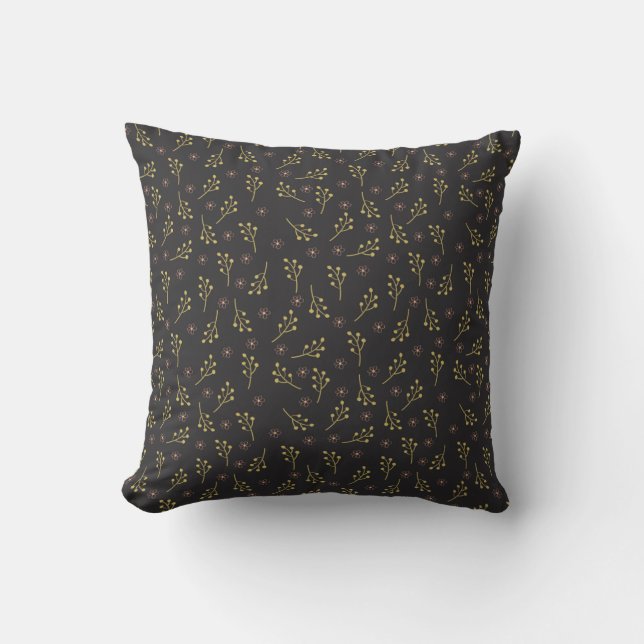 Cojín Decorativo Flores de primavera de estampado floral (Anverso)