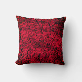 Cojín Decorativo Flores de Rosa Roja