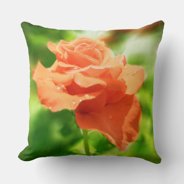 Cojín Decorativo Flores de Rosa románticas #2 (Anverso)