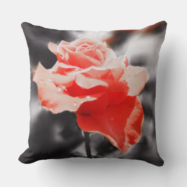 Cojín Decorativo Flores de Rosa románticas #3 (Anverso)