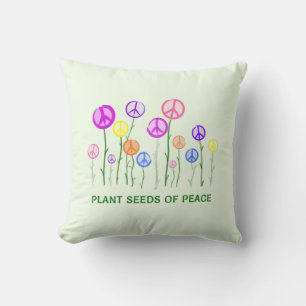 Cojín Decorativo Flores de signos de paz